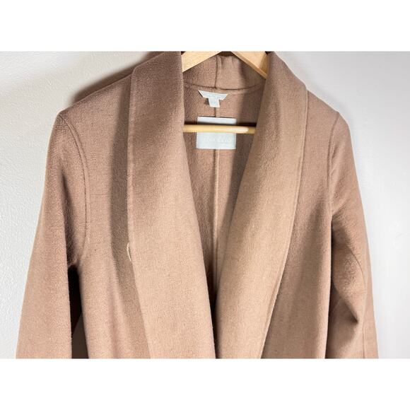 Soia & Kyo Long Women’s Coat tan Wool Blend Belted Open Long XS - Picture 3 of 15